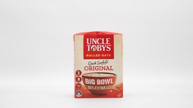 Uncle Tobys Rolled Oats Quick Sachets Big Bowl Original