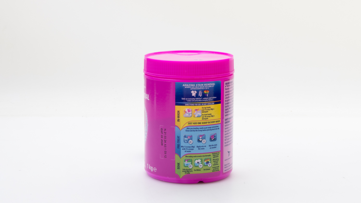 Vanish NapiSan Oxi Action Colour Safe Powder Fabric Stain Remover