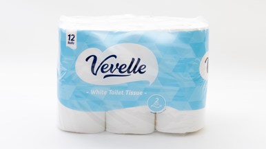 Vevelle White Toilet Tissue 2 ply