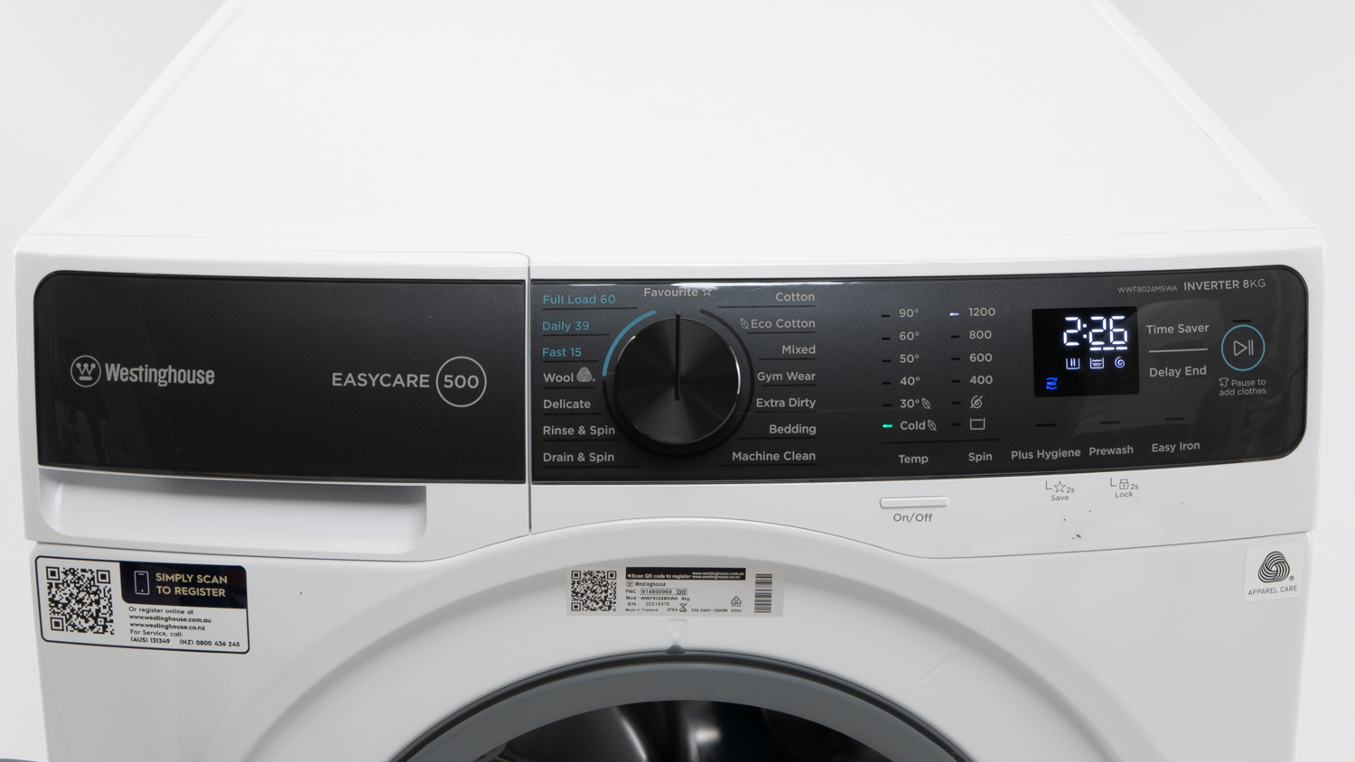 Westinghouse WWF8024M5WA Review Washing machine CHOICE