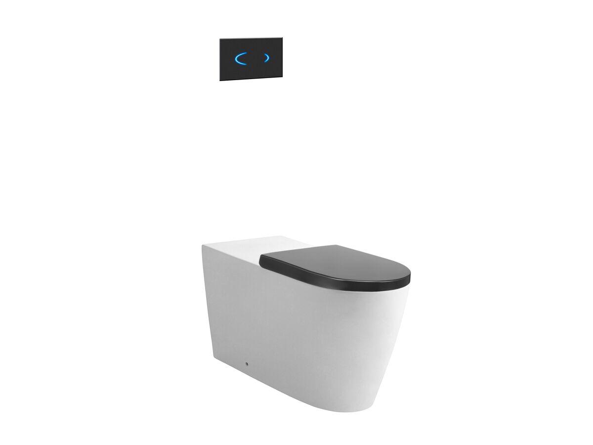 Wolfen 800 Back To Wall Rimless Pan with Inwall Cistern, Sensor Button