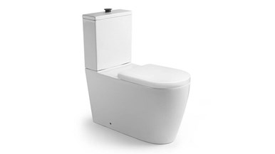 Wolfen 800 Close Coupled Back to Wall Rimless Toilet Suite with Double Flap Seat White