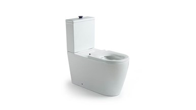 Wolfen 800 Close Coupled Back to Wall Rimless Toilet Suite with Single Flap Seat White