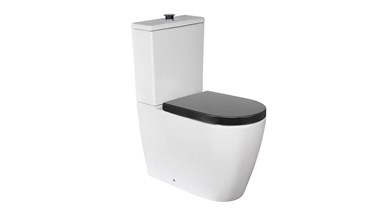 Wolfen Ambulant Close Coupled Back To Wall Rimless Toilet Suite Double Flap Grey