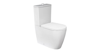 Wolfen Ambulant Close Coupled Back To Wall Rimless Toilet Suite Double Flap Seat White