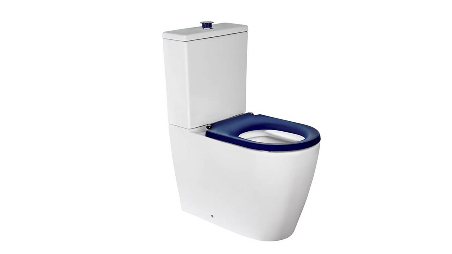 Wolfen Ambulant Close Coupled Back To Wall Rimless Toilet Suite Single ...