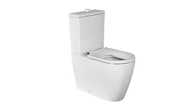 Wolfen Ambulant Close Coupled Back To Wall Rimless Toilet Suite Single Flap Seat White