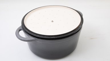 Wolstead Endure Round Enamel Cast Iron Casserole 26cm - 5L Grey