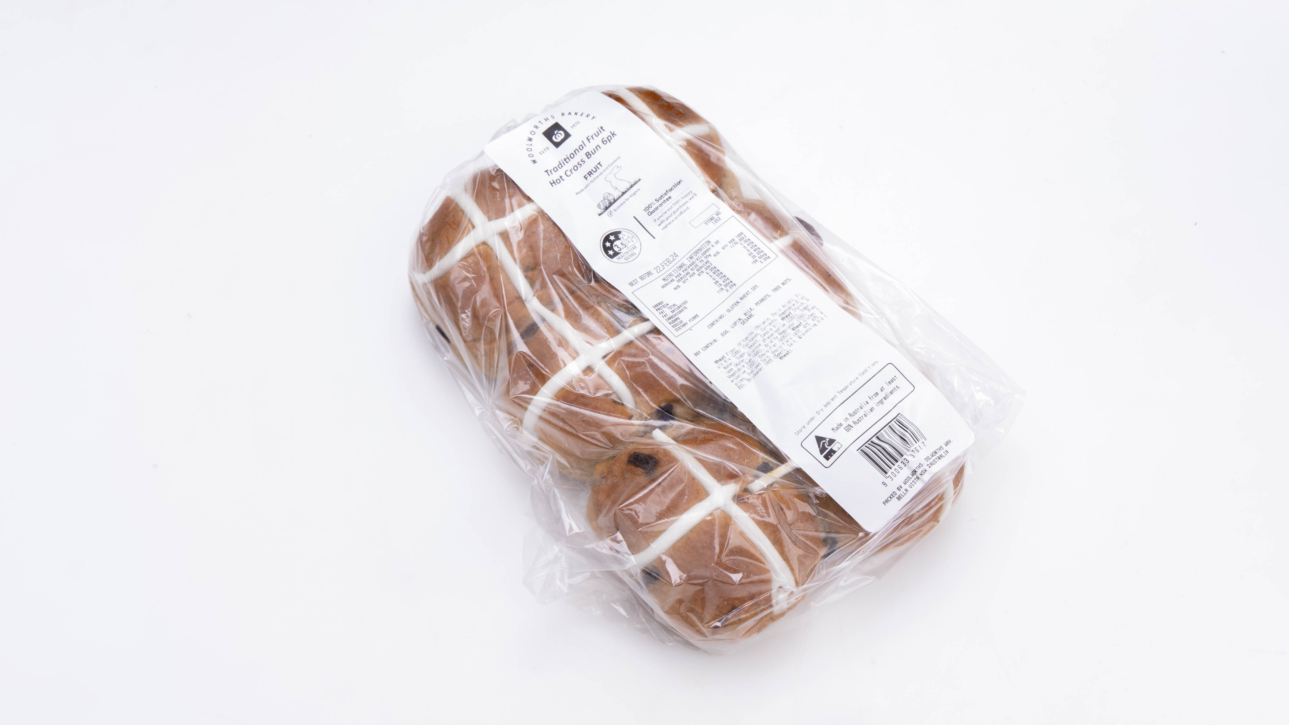 Woolworths Bakery Traditional Fruit Hot Cross Buns carousel image