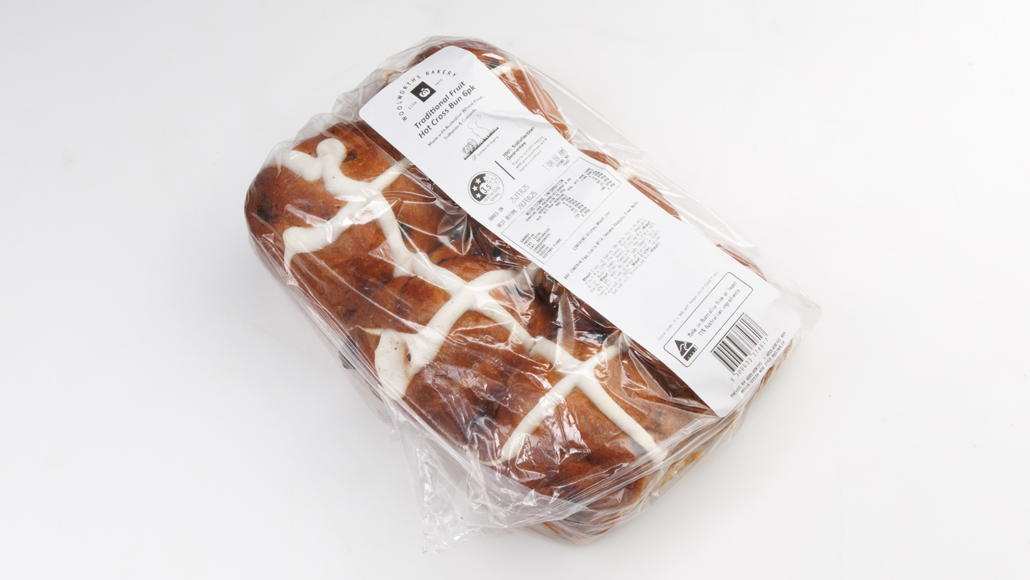 Woolworths Bakery Traditional Fruit Hot Cross Buns carousel image