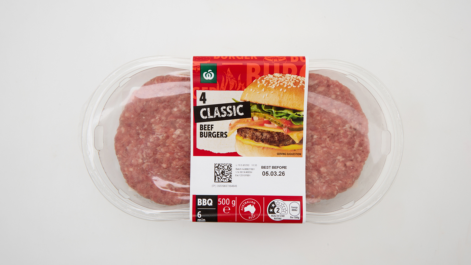 Woolworths  Classic Beef Burgers