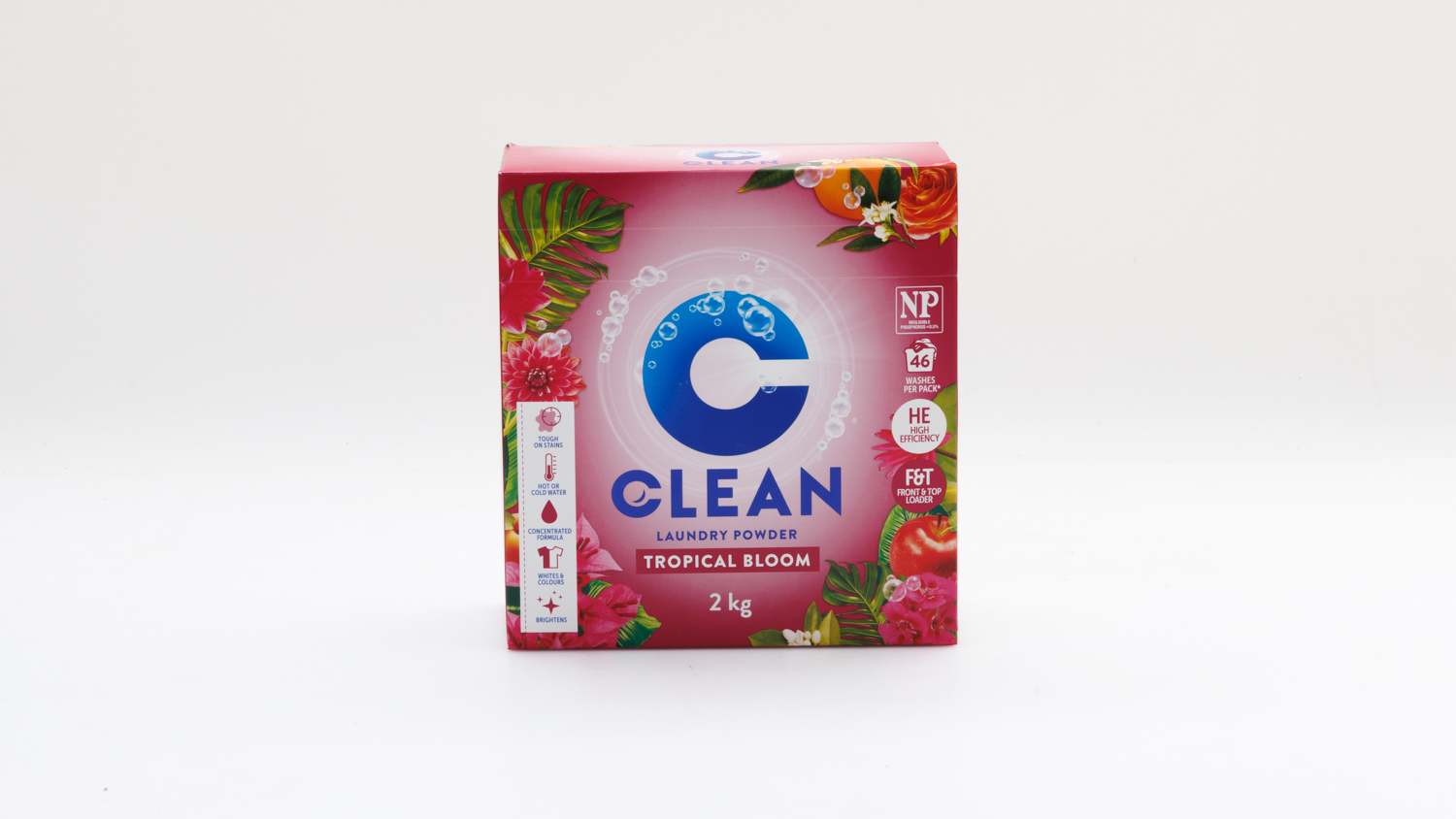 Woolworths Clean Laundry Powder Tropical Bloom Front Loader
