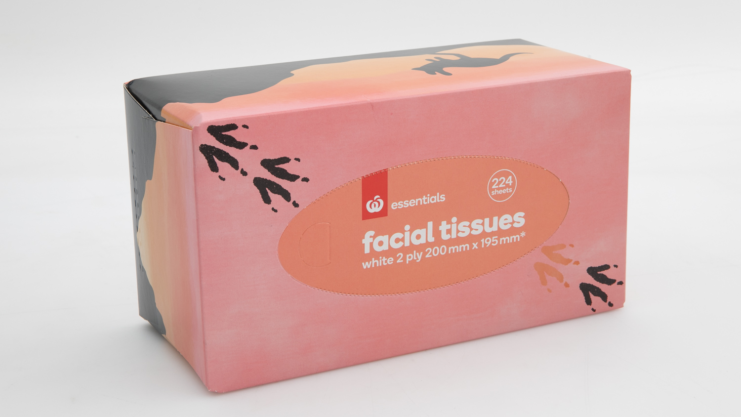 Woolworths Essentials 2 ply Facial Tissues 224 sheets carousel image