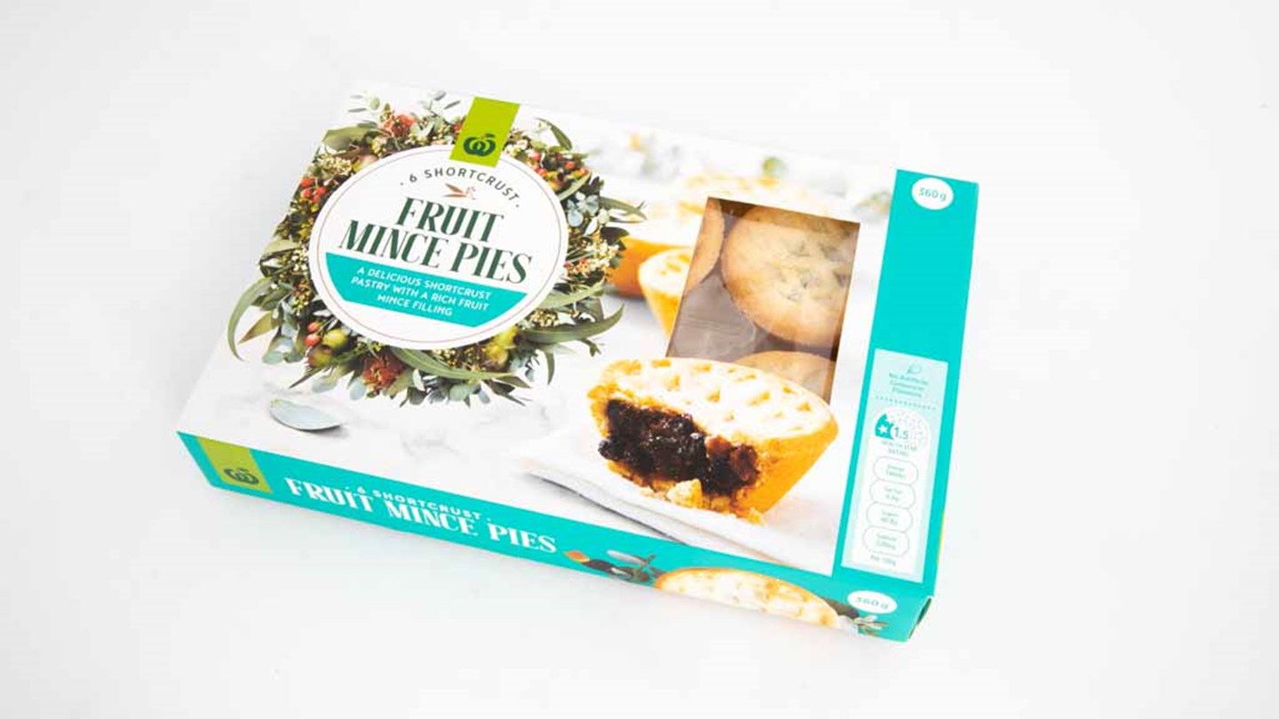 Coles Festive Blackcurrant & Apple Pies Review Christmas fruit mince pie CHOICE