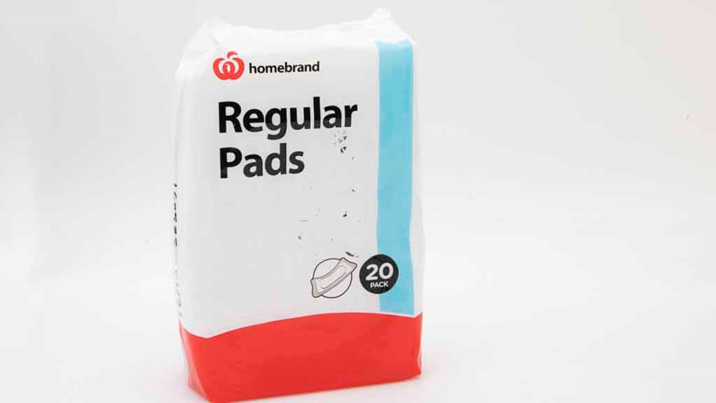 Woolworths Homebrand Super pads Review Sanitary pad CHOICE