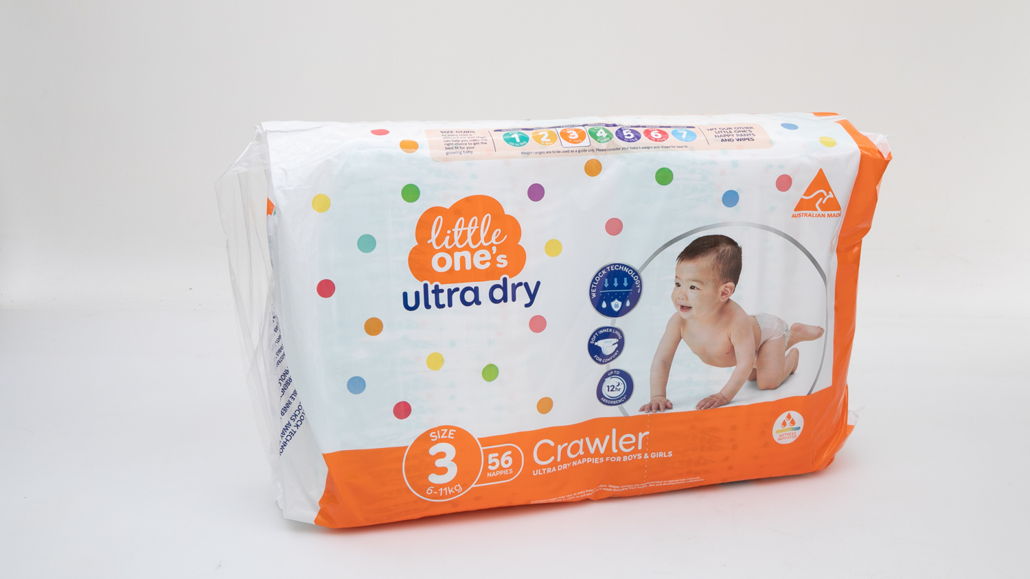 Woolworths Little One's Ultra Dry Size 3 Crawler carousel image