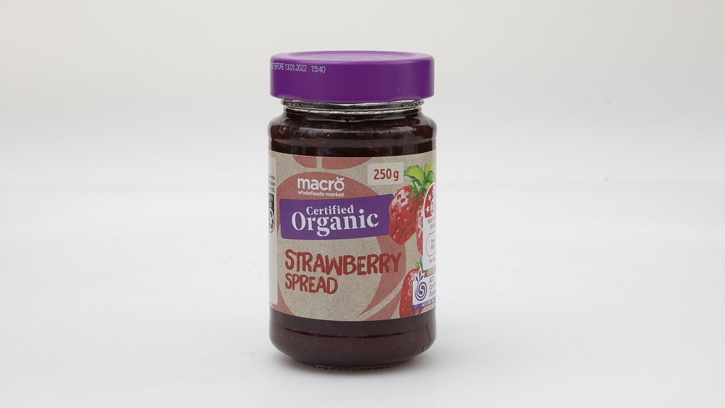 Woolworths Macro Certified Organic Strawberry Spread