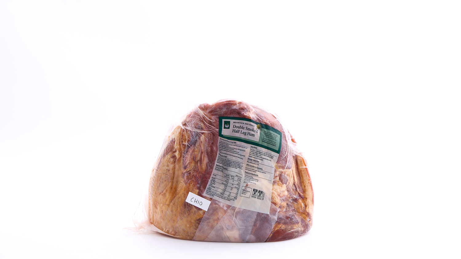 Woolworths Mountain Ash Wood Double Smoked Half Leg Ham