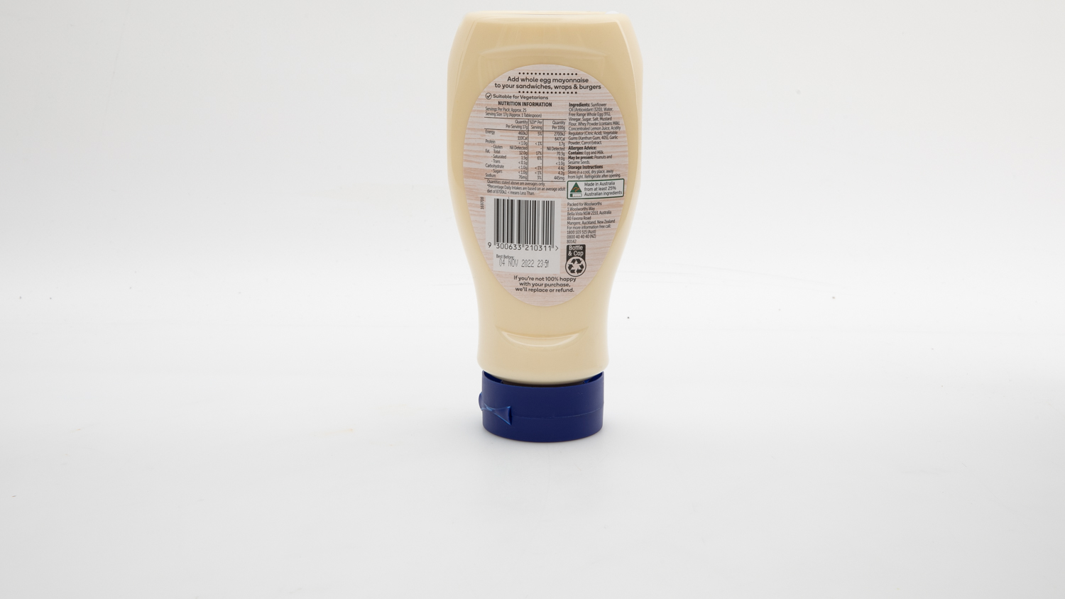 Woolworths Whole Egg Mayonnaise