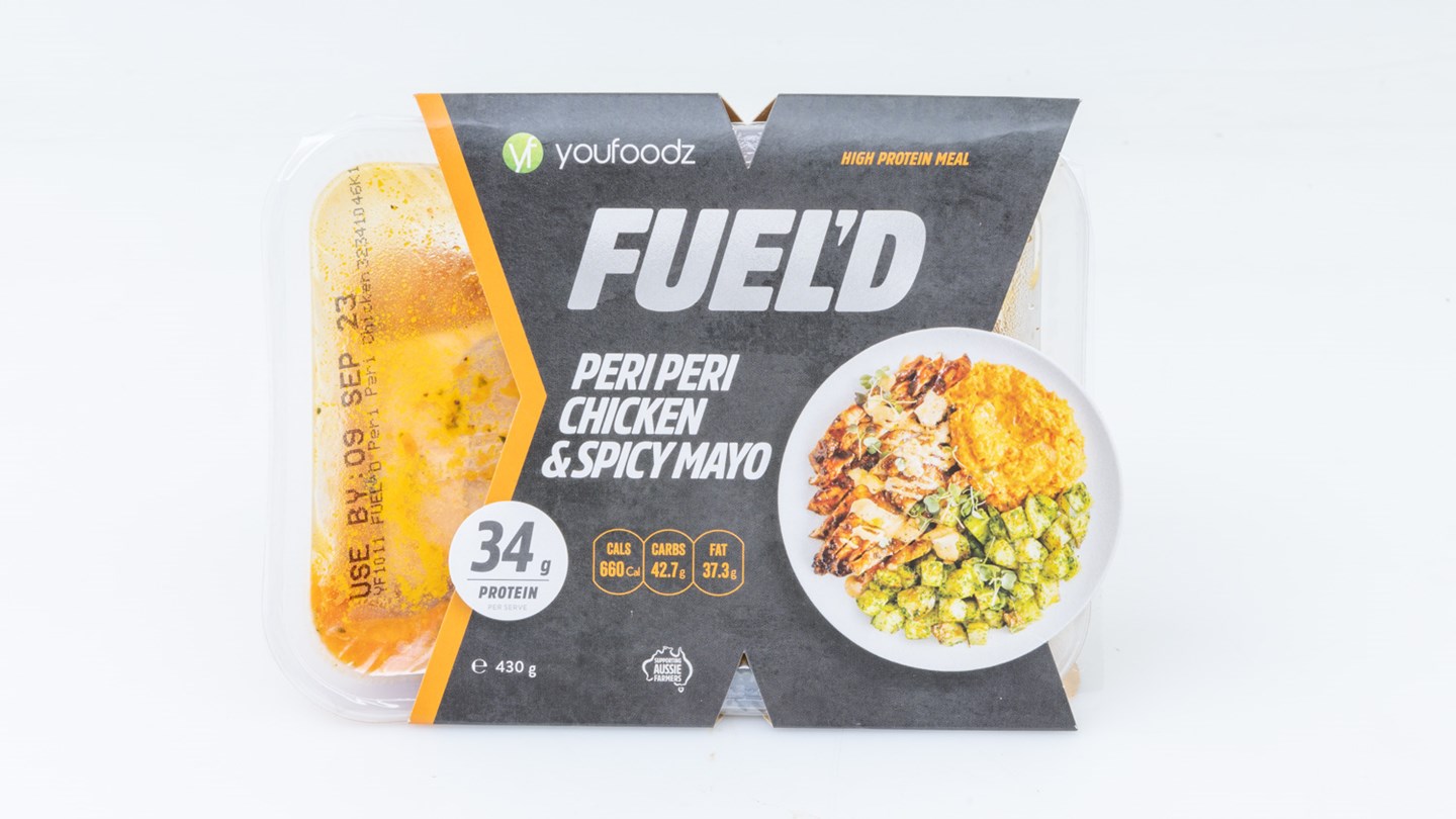 Youfoodz Fuel'd Peri Peri Chicken & Spicy Mayo Review Supermarket ready meal CHOICE
